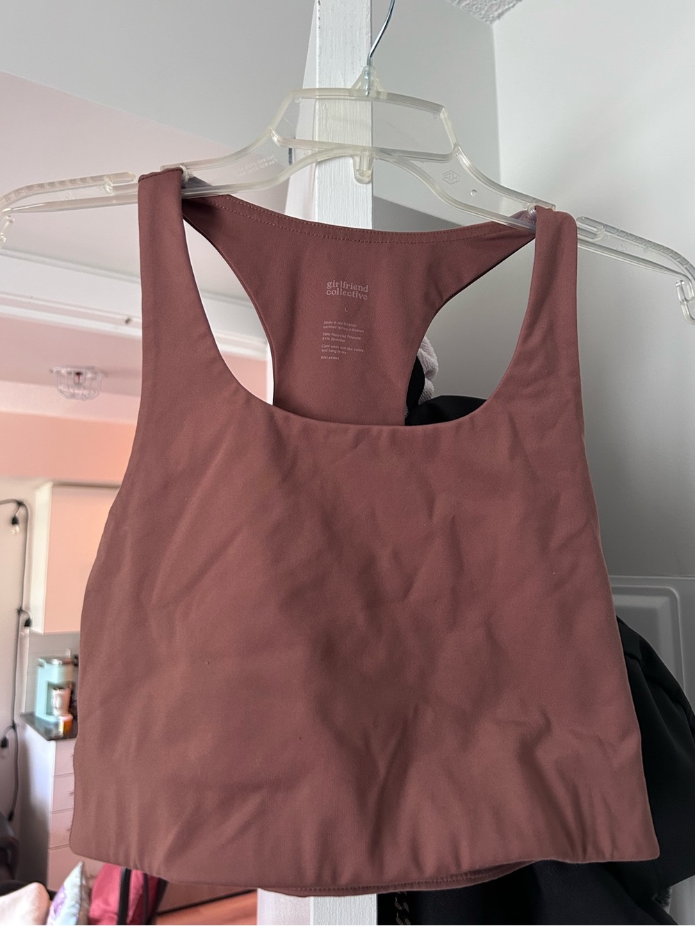 Girlfriend Collective Paloma Sports Bra in Terracotta